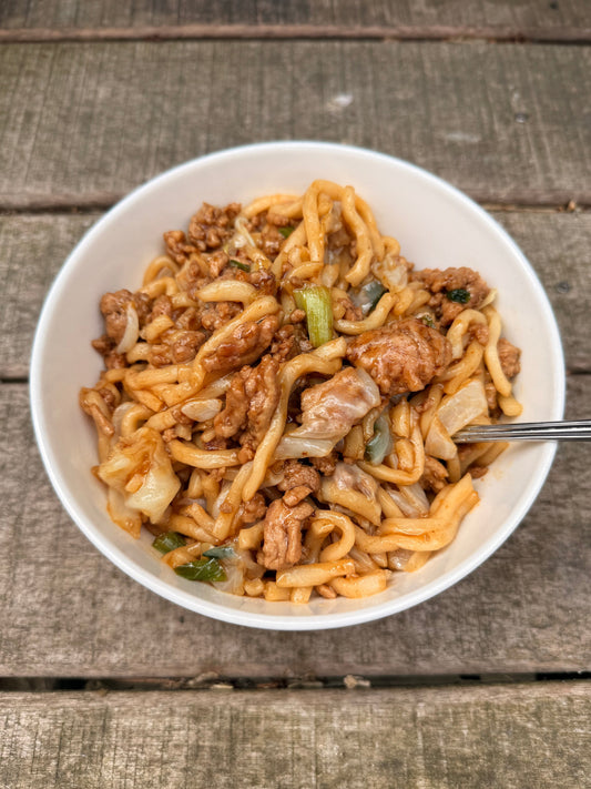 Asian Pork & Cabbage Noodles